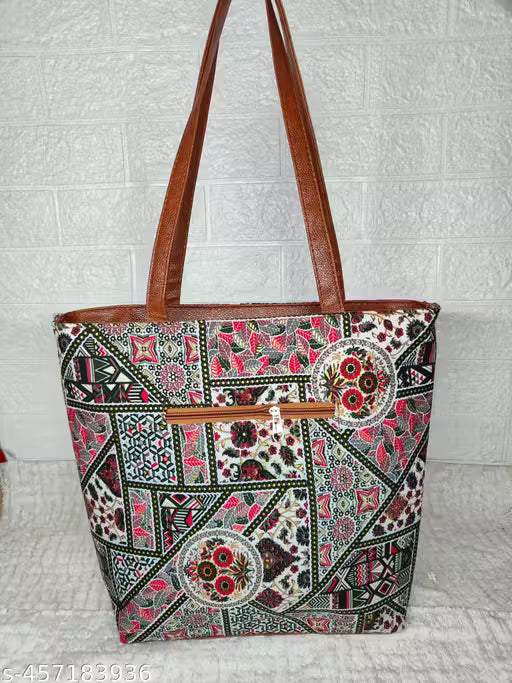 stylish women handbag side tote bags | Traditional print bag | Lightweight travel bag | Ladies college bag