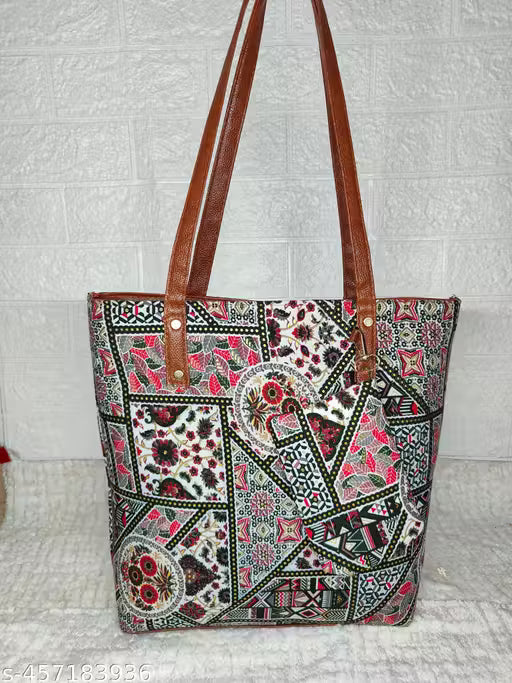 stylish women handbag side tote bags | Traditional print bag | Lightweight travel bag | Ladies college bag