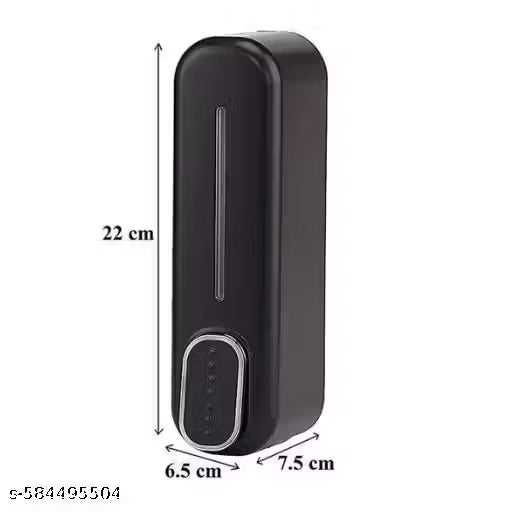 ABS 350ml Wall Mount Transparent Liquid Soap Dispenser Use for Foam, Conditioner, Gel, Lotion, Soap, Liquid, Shampoo Dispenser (Black) (Pack of 1)