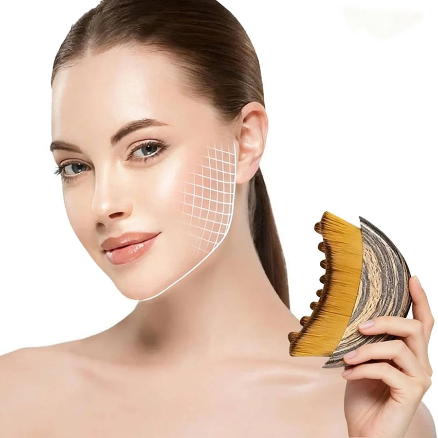 Lymphatic contour face brush
